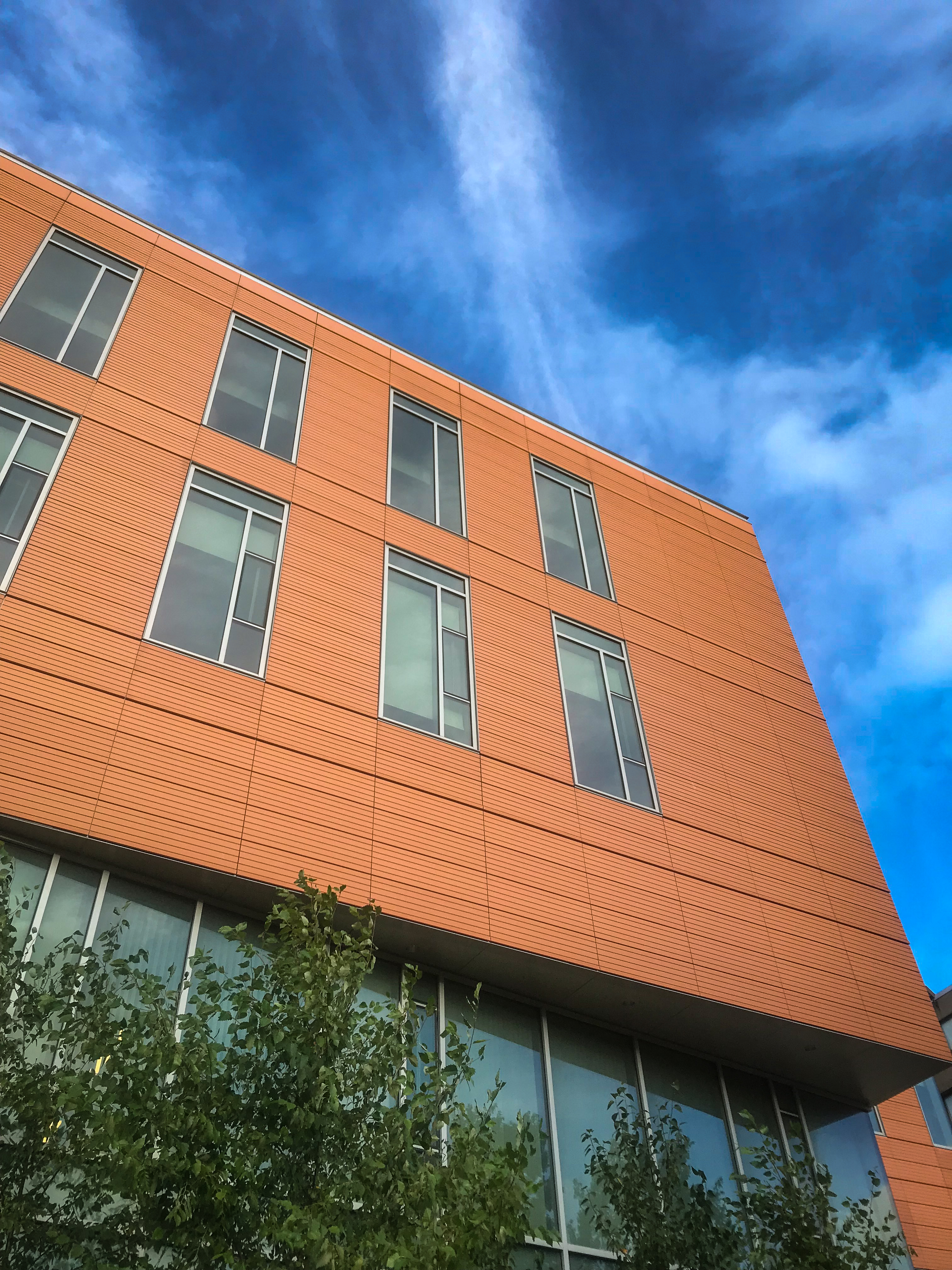 See Salem's modern architecture at Salem State University's sleek, orange-hued Shepley Bulfinch-designed library clad in terracotta from NBK Terracotta.