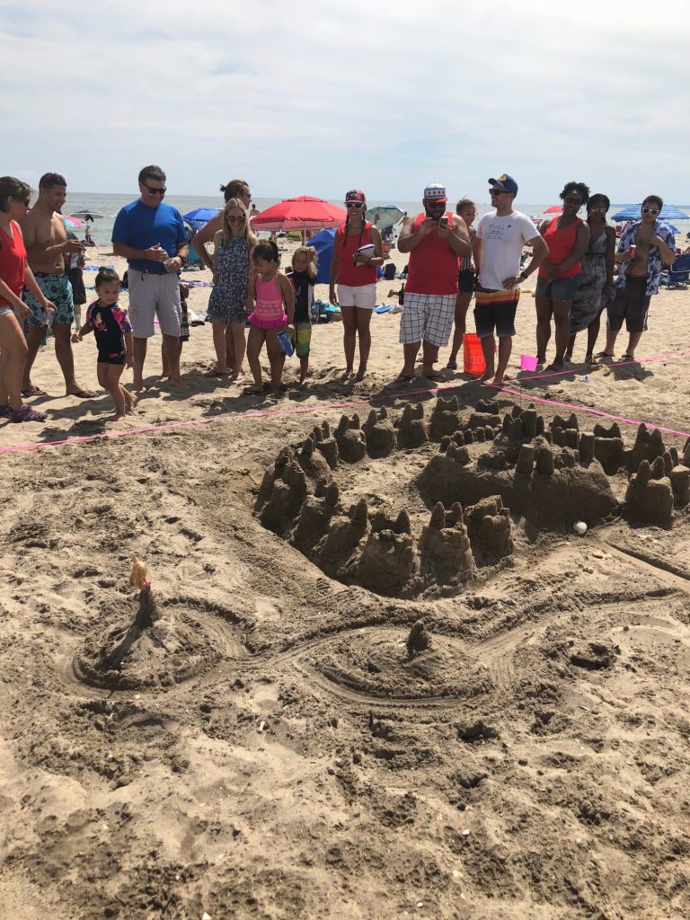 The Downstate Emerging Professionals Sandcastle Competition at Jacob Riis Park