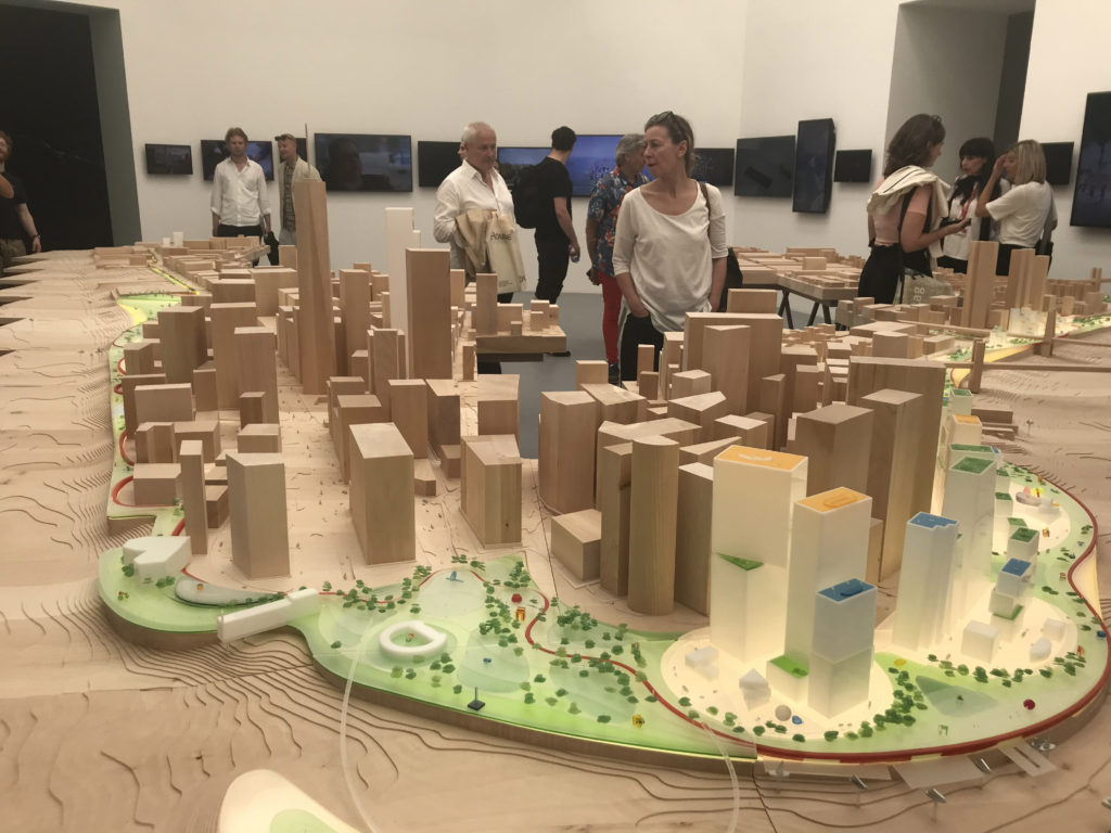 All the parts of Manhattan that are not included in the architecture model are not in threat of rising sea levels and climate change.