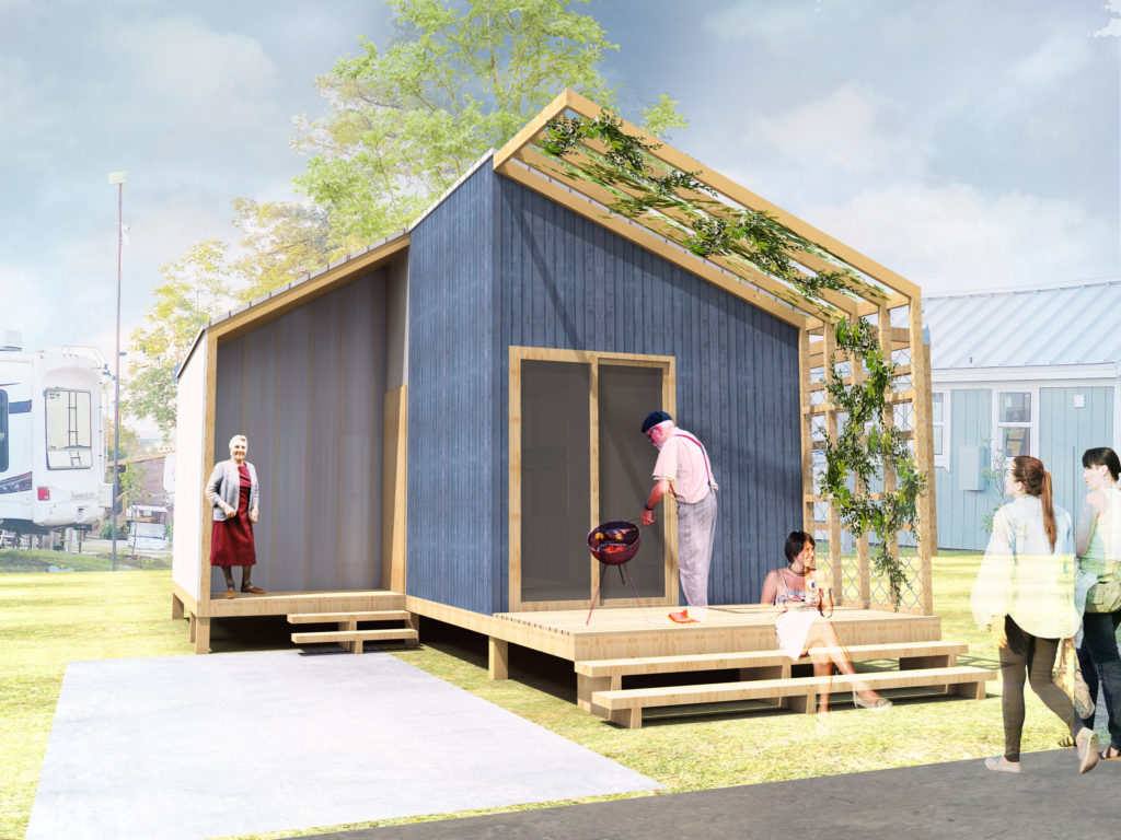 Community First! Village Micro-Home (Rendering by Open Architecture Austin and Audrey Vilain)